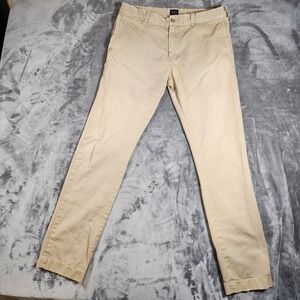 J Crew Chino Mens 34x34 Beige Sun Faded 484 Slim fit Stretch